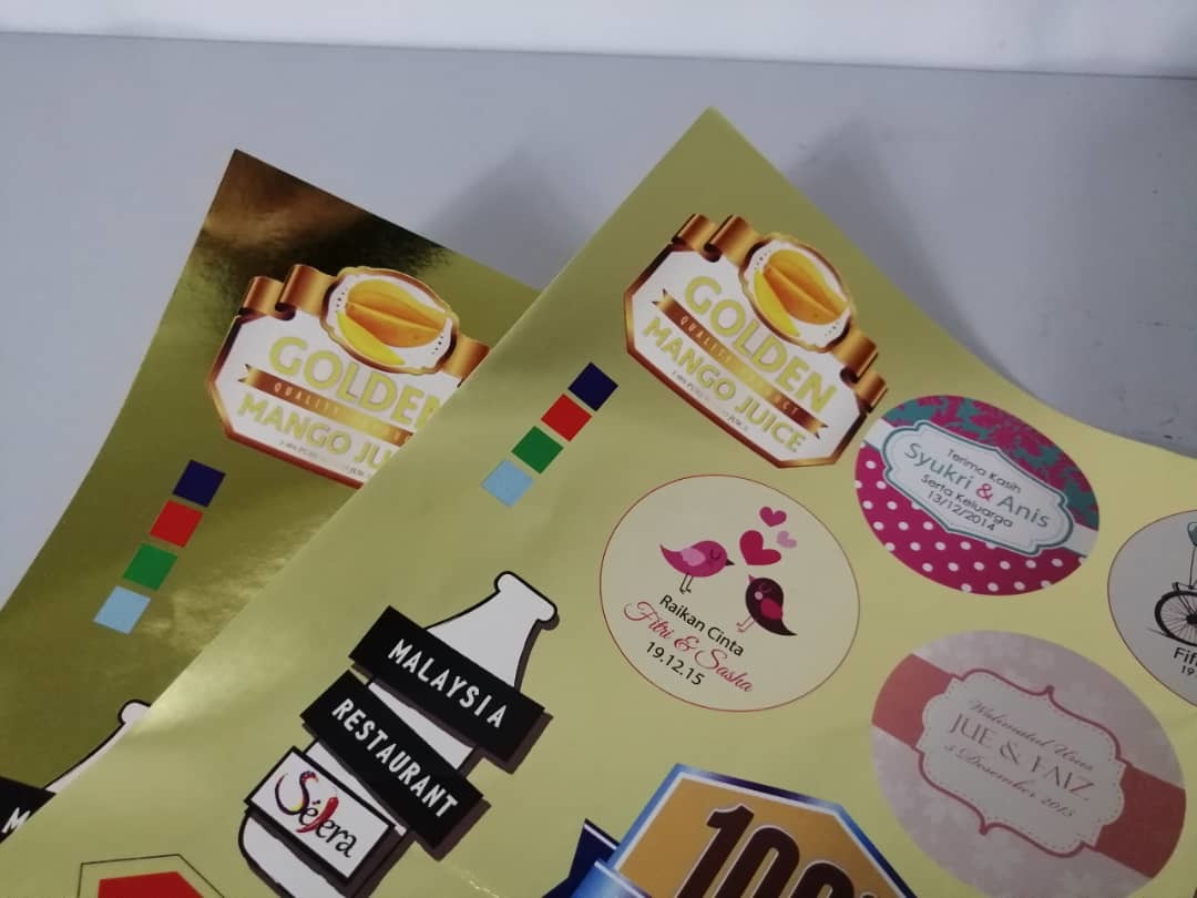 A3 LASER GOLD/SILVER MATTE STICKER